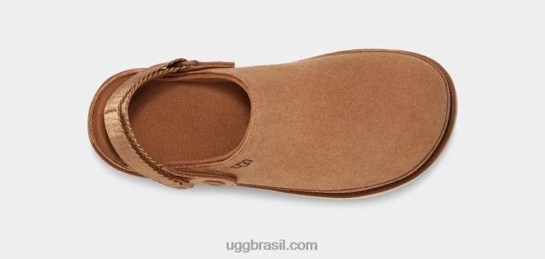 castanha 4VTTD599 UGG mulheres tamanco estrela dourada