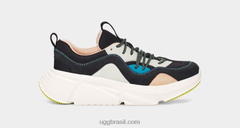 preto multi 4VTTD2151 UGG mulheres couro de renda calle