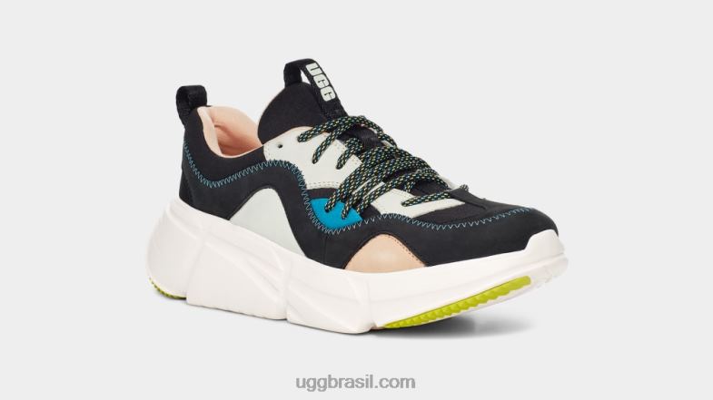 preto multi 4VTTD2151 UGG mulheres couro de renda calle