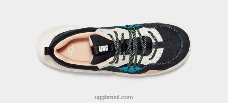 preto multi 4VTTD2151 UGG mulheres couro de renda calle