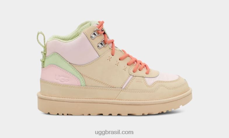 rosa pastel 4VTTD677 UGG mulheres couro highland hi Heritage