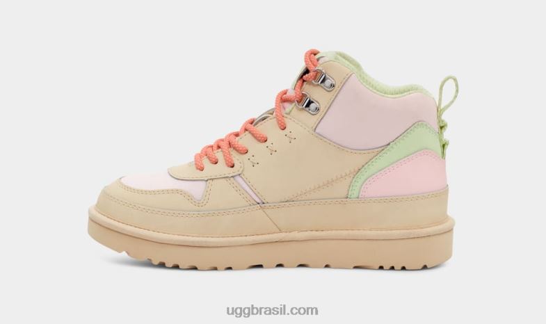 rosa pastel 4VTTD677 UGG mulheres couro highland hi Heritage