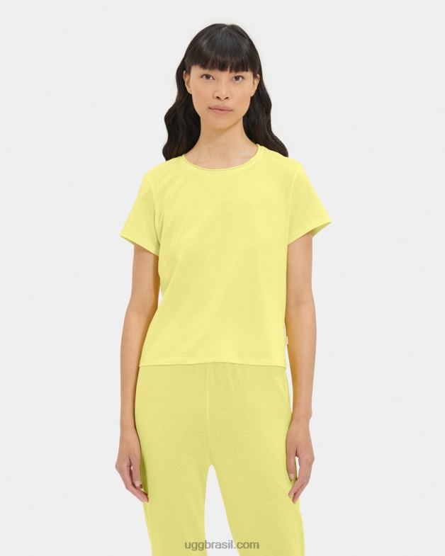 amarelo elfo 4VTTD1241 UGG mulheres camiseta perline