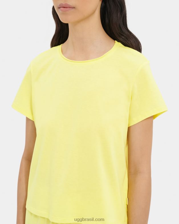 amarelo elfo 4VTTD1241 UGG mulheres camiseta perline
