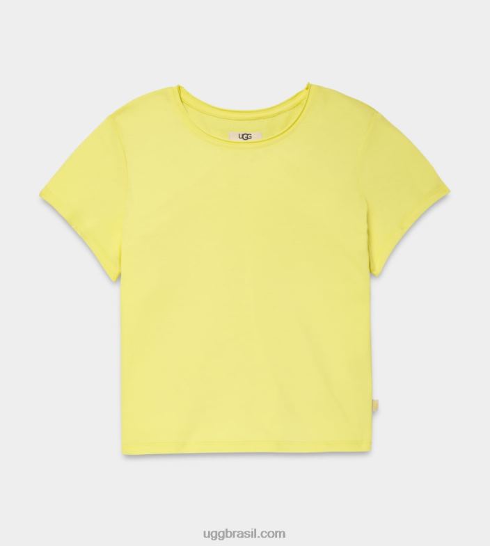 amarelo elfo 4VTTD1241 UGG mulheres camiseta perline
