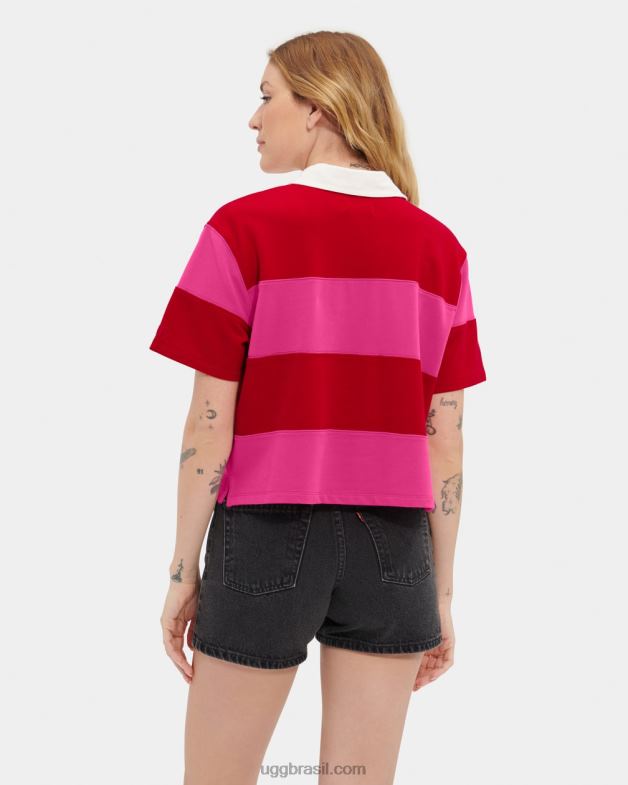 batom vermelho/rosa carmesim 4VTTD1150 UGG mulheres camisa polo de rugby keon