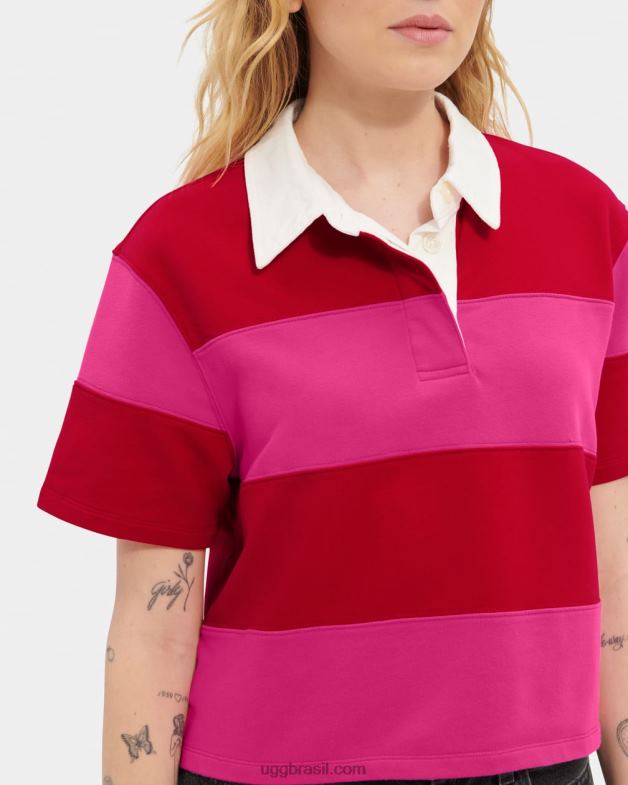 batom vermelho/rosa carmesim 4VTTD1150 UGG mulheres camisa polo de rugby keon