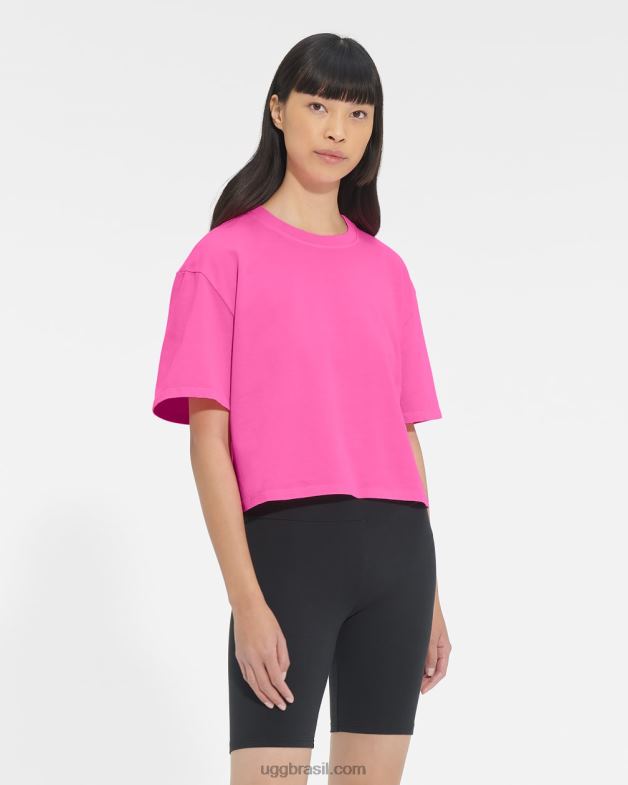 caramelo rosa 4VTTD2232 UGG mulheres camiseta cortada tana