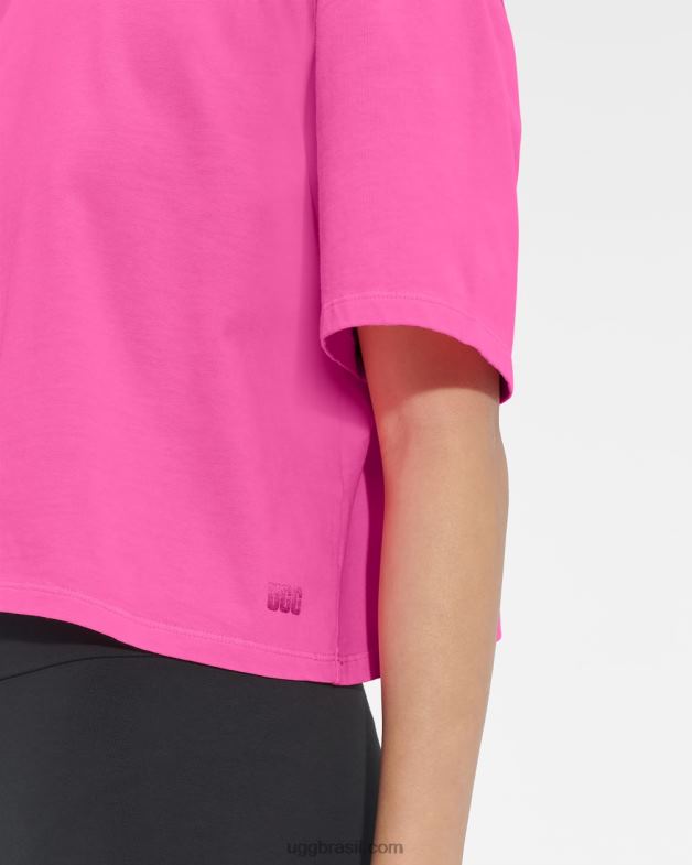 caramelo rosa 4VTTD2232 UGG mulheres camiseta cortada tana