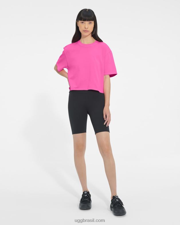 caramelo rosa 4VTTD2232 UGG mulheres camiseta cortada tana