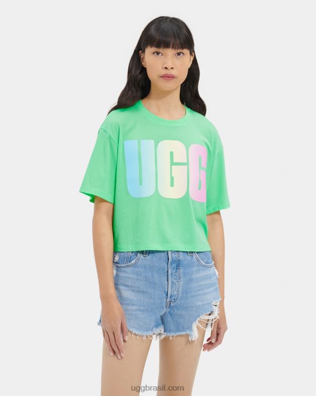 grama 4VTTD1257 UGG mulheres camiseta com logo cropped Pattie