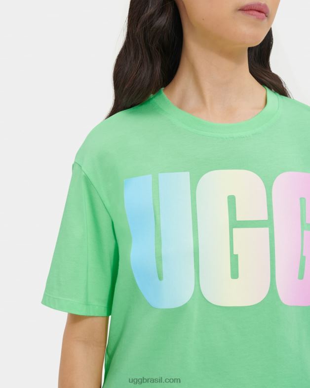 grama 4VTTD1257 UGG mulheres camiseta com logo cropped Pattie