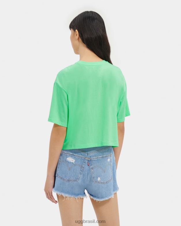 grama 4VTTD1257 UGG mulheres camiseta com logo cropped Pattie