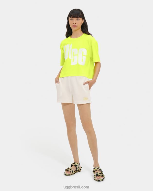 marca-texto/branco 4VTTD1323 UGG mulheres camiseta com logo fionna