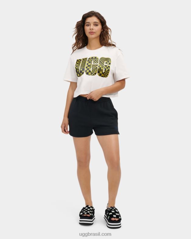 nimbo 4VTTD1082 UGG mulheres camiseta com logo cropped thahlia