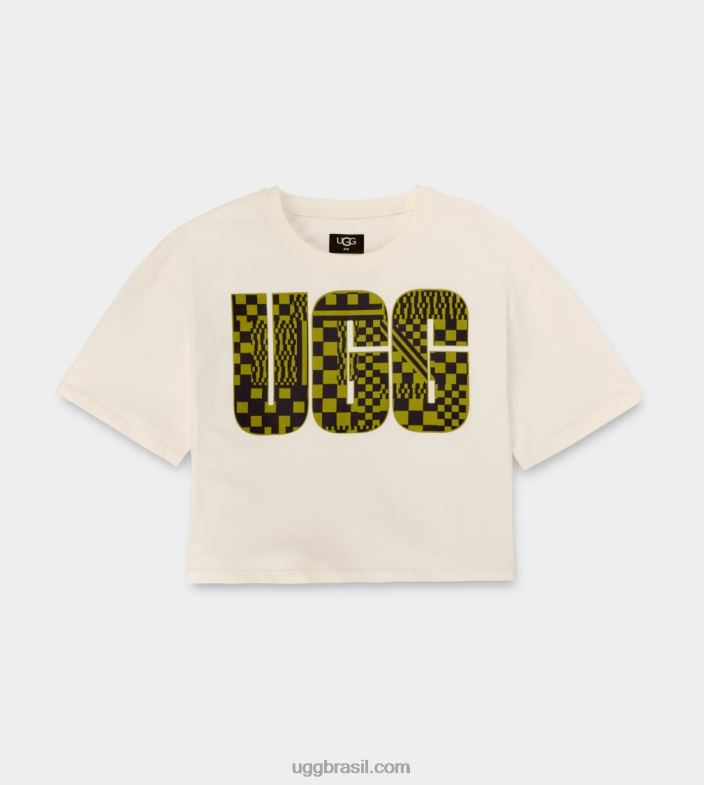 nimbo 4VTTD1082 UGG mulheres camiseta com logo cropped thahlia