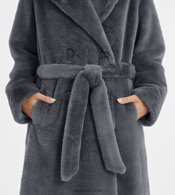 ciclone 4VTTD1189 UGG mulheres lucinda casaco longo de pele falsa