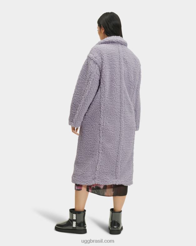 cinza nublado 4VTTD168 UGG mulheres casaco longo de pelúcia gertrude