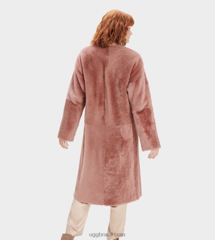 filme sépia 4VTTD188 UGG mulheres casaco de lã remy reversível