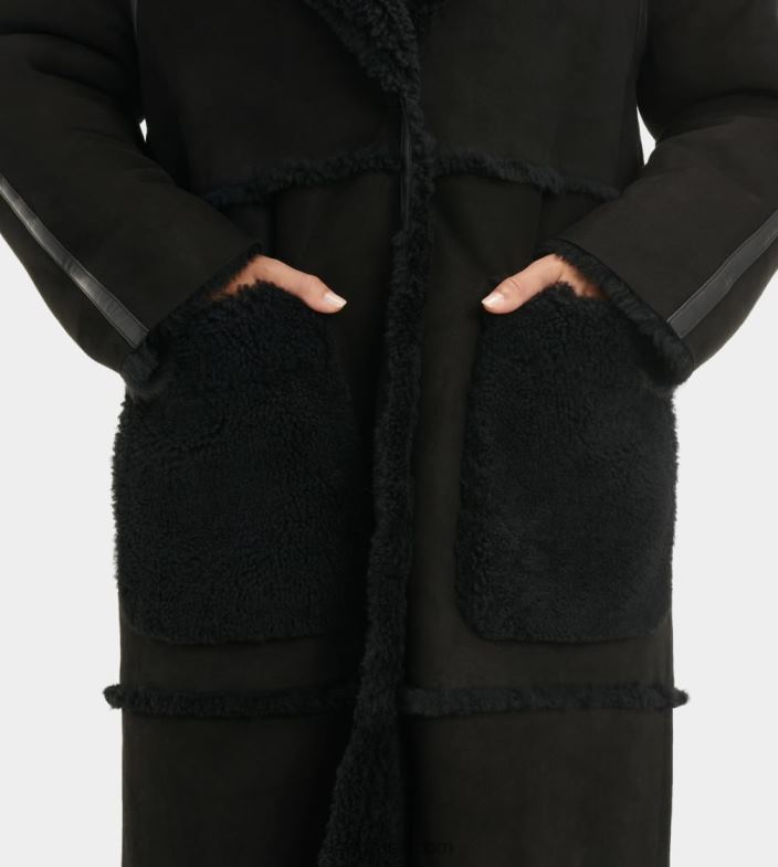 preto 4VTTD1170 UGG mulheres casaco de pele de carneiro fayre twinface