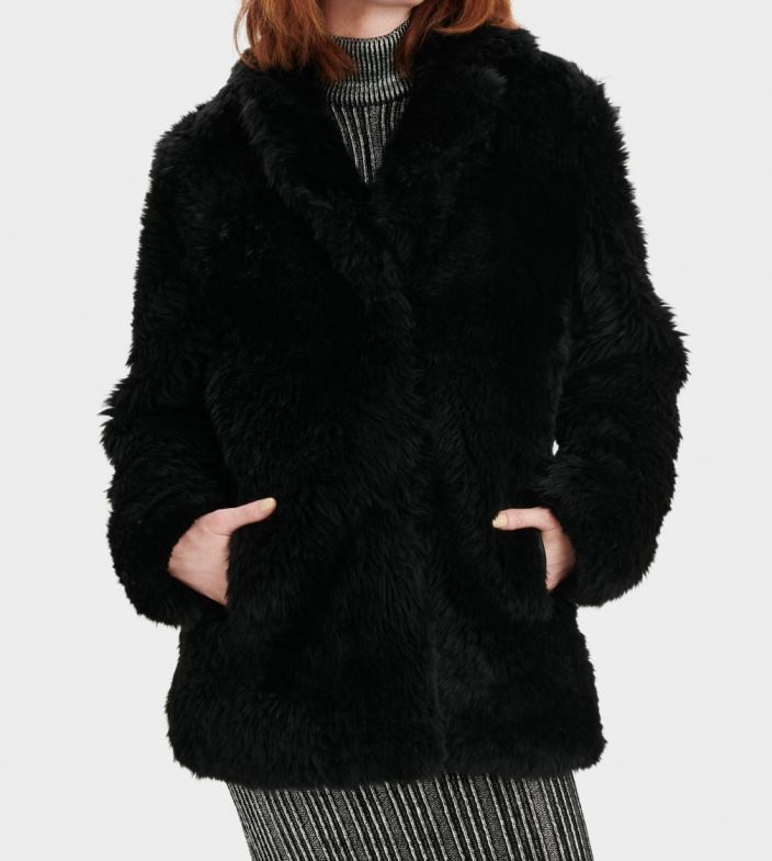 preto 4VTTD1172 UGG mulheres casaco curto lianna