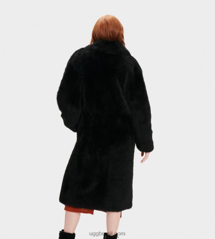 preto 4VTTD1174 UGG mulheres Esme casaco longo de lã