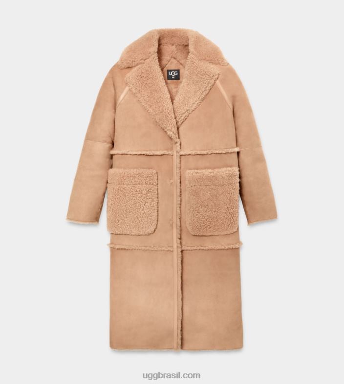 sândalo 4VTTD1169 UGG mulheres casaco de pele de carneiro fayre twinface