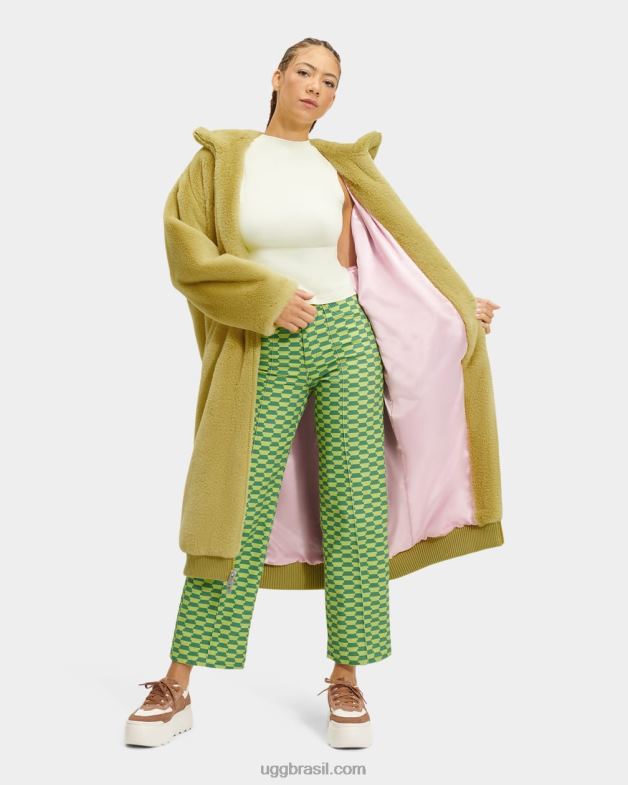 saborear 4VTTD1273 UGG mulheres casaco de pele sintética oversized koko