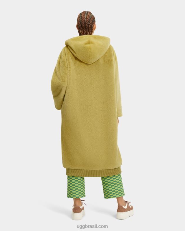 saborear 4VTTD1273 UGG mulheres casaco de pele sintética oversized koko