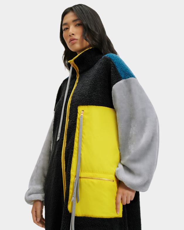 tinta 4VTTD1336 UGG mulheres casaco longo marlene sherpa