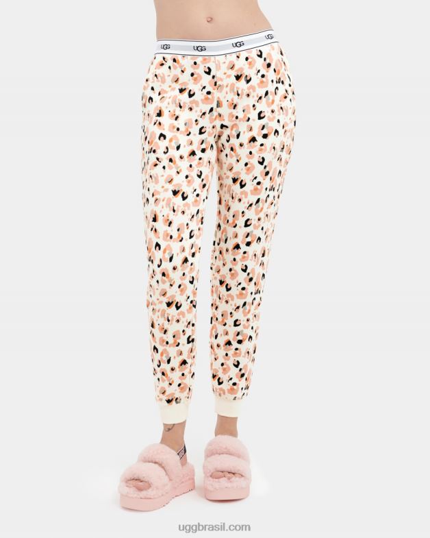 leopardo pintado de creme 4VTTD164 UGG mulheres cathy joggers