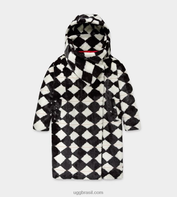 Preto branco 4VTTD2069 UGG mulheres x tschabalala jaqueta autodiamante