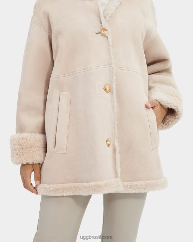 areia 4VTTD2268 UGG mulheres jaqueta reversível faydon