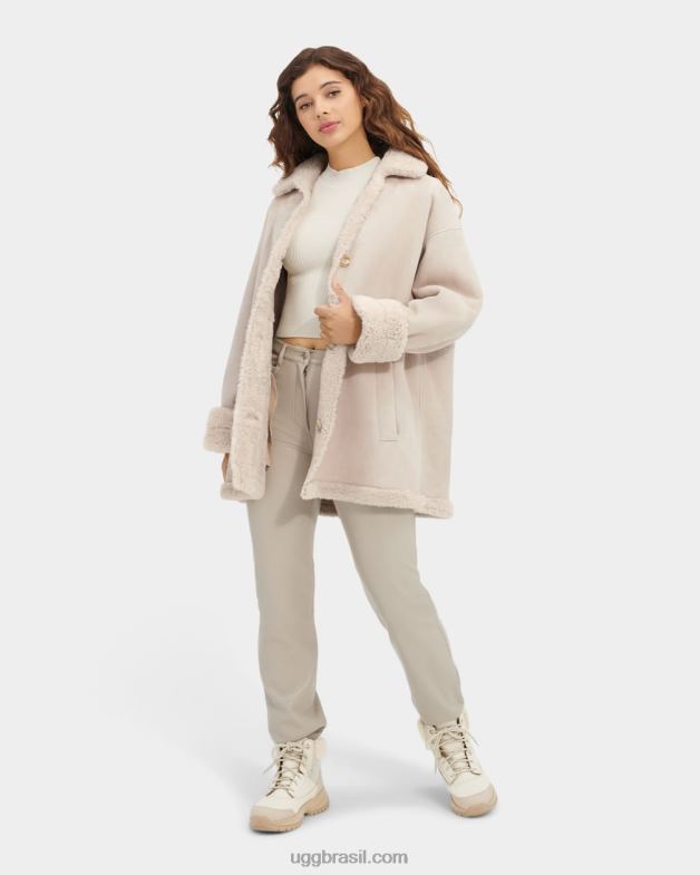 areia 4VTTD2268 UGG mulheres jaqueta reversível faydon