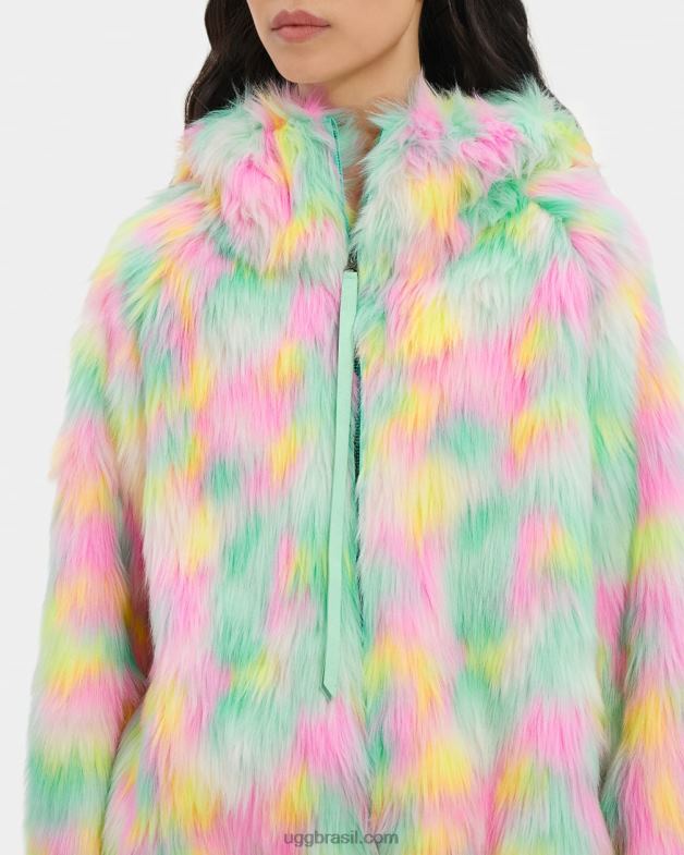 aura de limão 4VTTD94 UGG mulheres jaqueta de pele sintética cravo aura