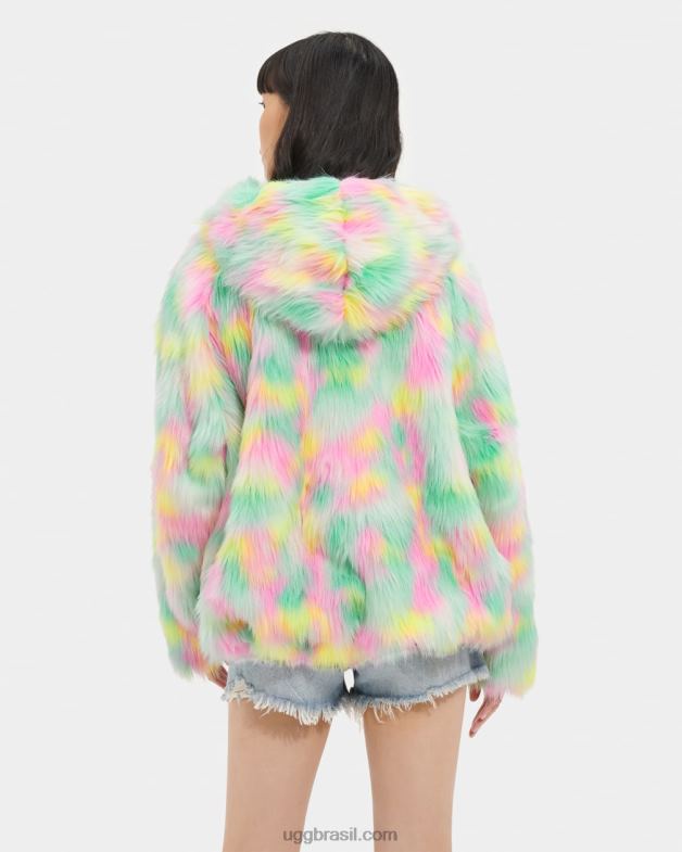 aura de limão 4VTTD94 UGG mulheres jaqueta de pele sintética cravo aura