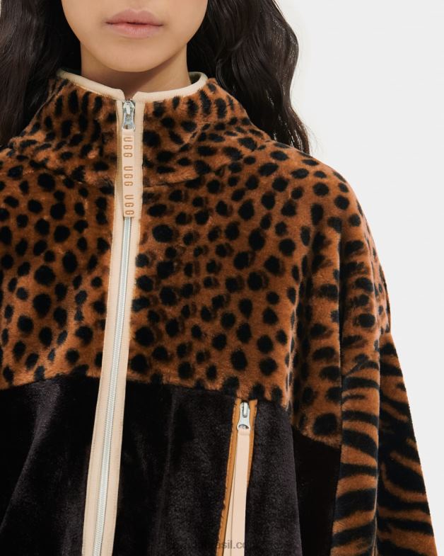 caramelo 4VTTD1296 UGG mulheres marlene jaqueta sherpa animalia