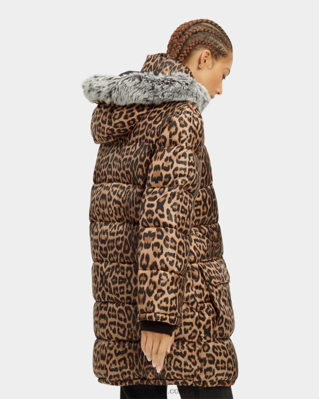 leopardo 4VTTD1178 UGG mulheres ozzy jaqueta de comprimento médio