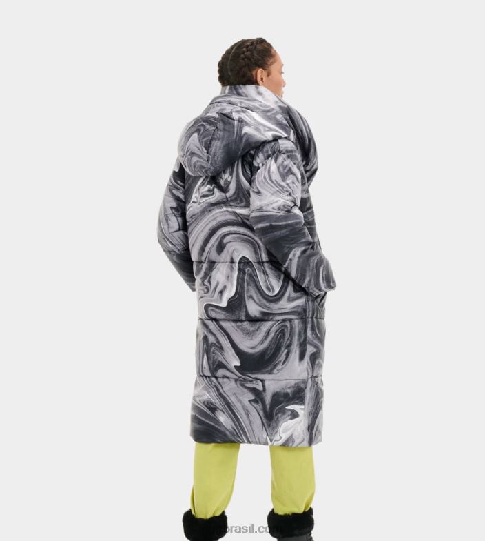 mármore preto/branco 4VTTD2244 UGG mulheres Jaqueta Catherina