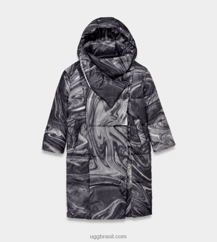 mármore preto/branco 4VTTD2244 UGG mulheres Jaqueta Catherina