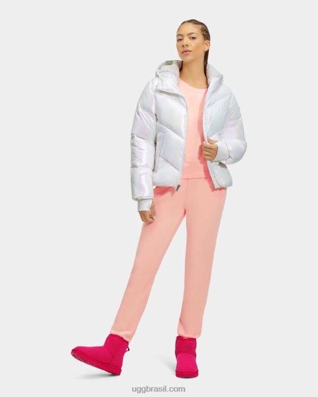 metálico 4VTTD89 UGG mulheres ronney cropped puffer metálico