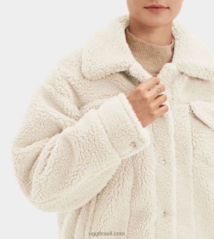 natural 4VTTD1160 UGG mulheres jaqueta trucker frankie sherpa