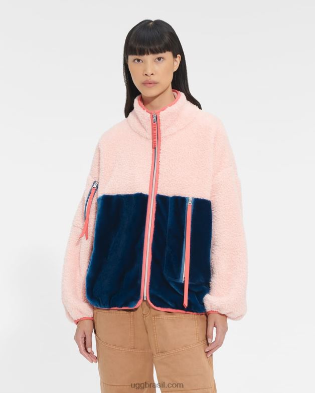 opala rosa/azul honra 4VTTD172 UGG mulheres jaqueta sherpa marlene