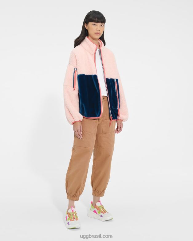opala rosa/azul honra 4VTTD172 UGG mulheres jaqueta sherpa marlene