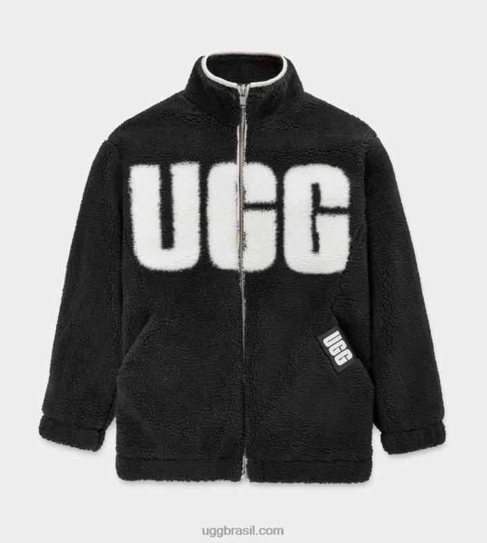 preto/creme 4VTTD2067 UGG mulheres jaqueta raquelle