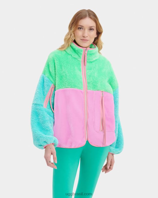 primavera verde/devaneio/laguna 4VTTD2285 UGG mulheres jaqueta sherpa marlene ii