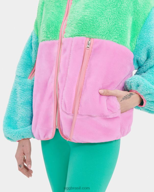 primavera verde/devaneio/laguna 4VTTD2285 UGG mulheres jaqueta sherpa marlene ii