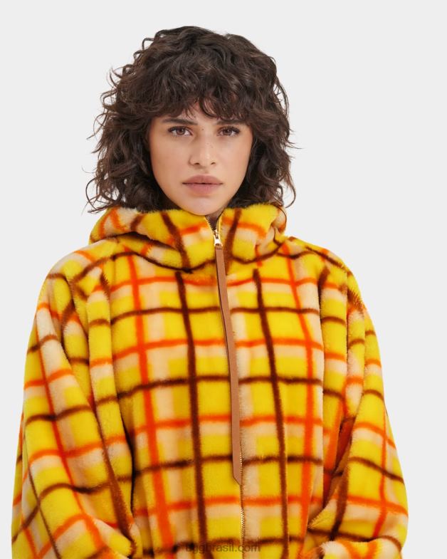 punk xadrez canário 4VTTD2274 UGG mulheres jaqueta olympia xadrez punk