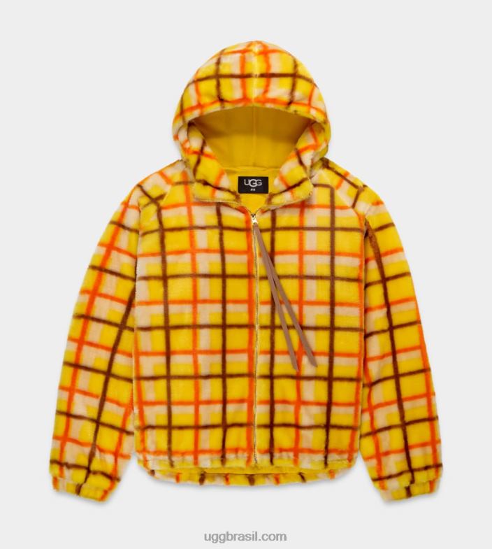punk xadrez canário 4VTTD2274 UGG mulheres jaqueta olympia xadrez punk