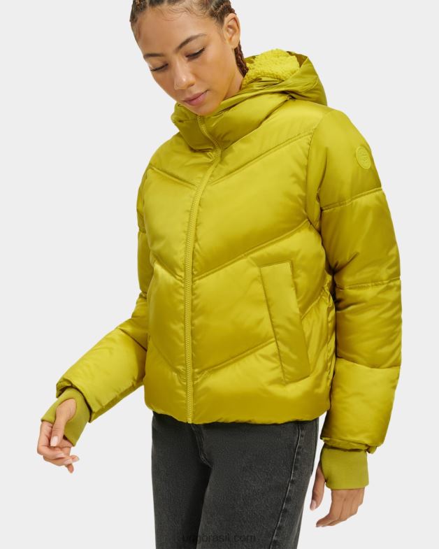 saborear 4VTTD183 UGG mulheres jaqueta puffer cropped ronney